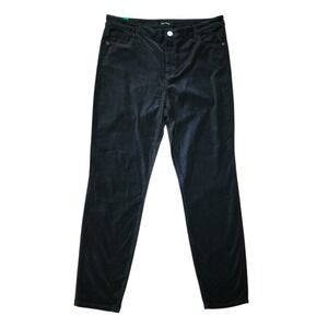 Well Worn New NWT Pants Womens Size 12 Black Luxe Velvet Taper High Rise Soft